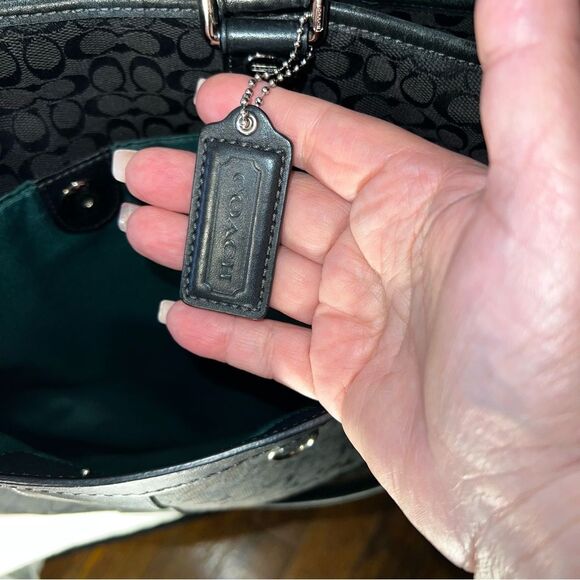 Coach Black Signature Handbag Tote Weekender Diaper Bag - #77156 - Picture 3 of 15